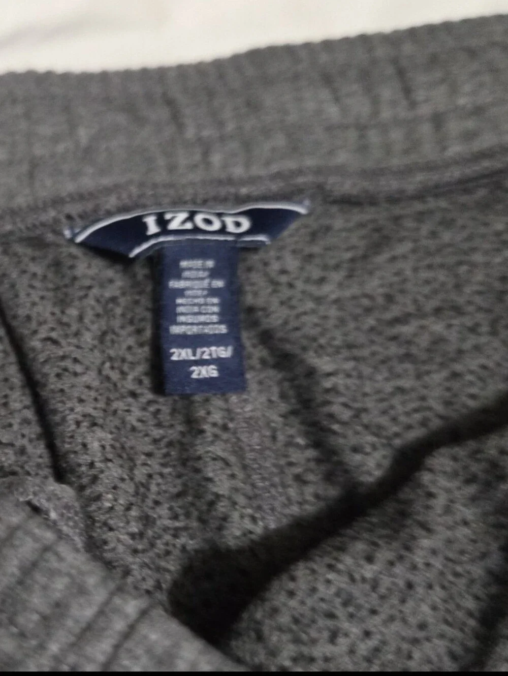 Izod Men's 2X grey drawstring sweatpants #19